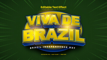 Brazil Text Effect- Brazil Independence Day