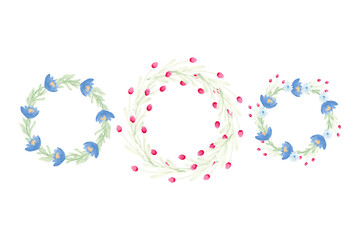 Flowers Wreath Watercolor