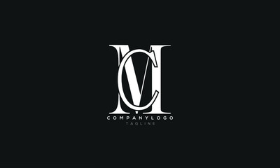 CM, MC, Abstract initial monogram letter alphabet logo design