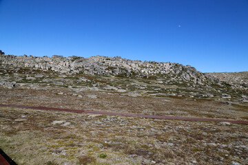 landscape with blue sky