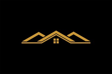 Real estate logo design vector. Sign house logo illustration. Abstract logo design for real estate company business.