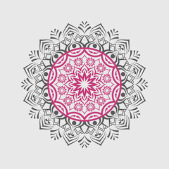 New flower Mandala Design, Circular pattern in form of mandala with lotus for Henna, Mehndi, tattoo, decoration