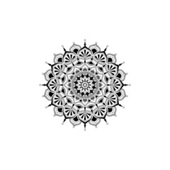New flower Mandala Design, Circular pattern in form of mandala with lotus for Henna, Mehndi, tattoo, decoration