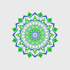 New flower Mandala Design, Circular pattern in form of mandala with lotus for Henna, Mehndi, tattoo, decoration