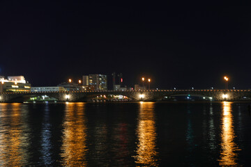 Fototapeta na wymiar 夜の萬代橋