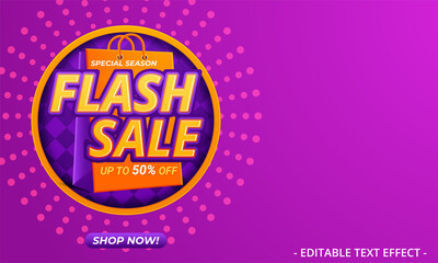 Flash sale horizontal banner background