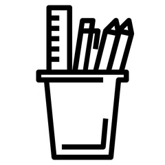 stationary line icon