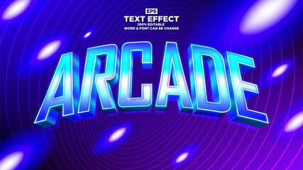 Arcade game editable text effect