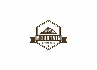 mountain logo for adventure inspiration with mountain illustration