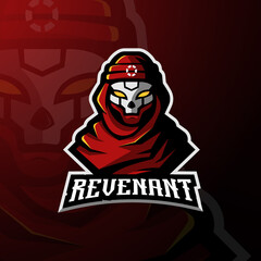 Apex gaming character mascot design of Revenant. mascot logo for esport, gaming, team