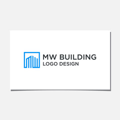MW BUILDING LOGO DESIGN VECTOR