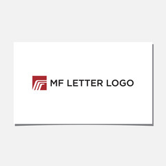 MF LETTER LOGO DESIGN VECTOR