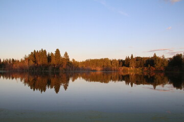 Obraz premium September Bay, Elk Island National Park, Alberta