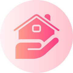 safe home gradient icon