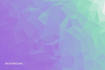Purple green polygonal illustration, which consist of triangles. Geometric background in Origami style with gradient. Triangular design for your business.