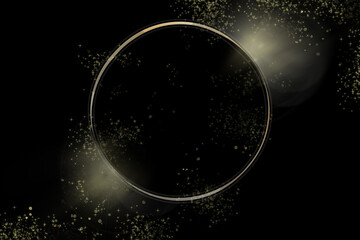 金環、金の輪っか/ゴールドのキラキラした黒の背景画像