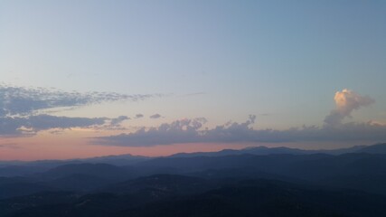 sunrise over the mountains