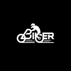 Obraz premium Biker wordmark, company logo design.