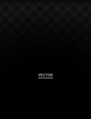Abstract. Black square diamond shape background. light and shadow. Vector.