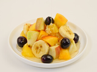 fruit mix with honey