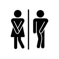 Female Male Restroom icon vector