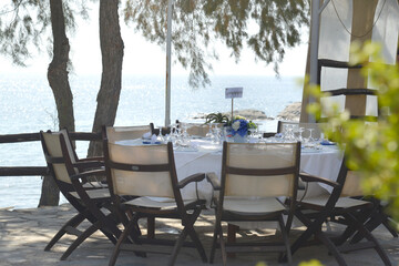 Greek baptism day by the sea