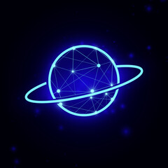 Saturn planets. Planet icon. Vector illustration