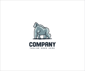 Gorilla logo vector, icon, symbol for construction company, stone, marble company.