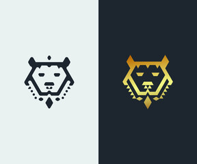 Tiger abstract vector logo icon illustration