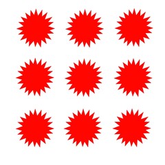 set of red and blue blots