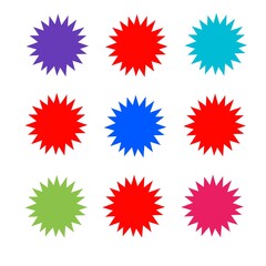 set of colorful splashes
