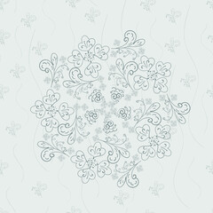 Seamless pattern of abstract  flowers on a white background for wallpaper, design, covers	