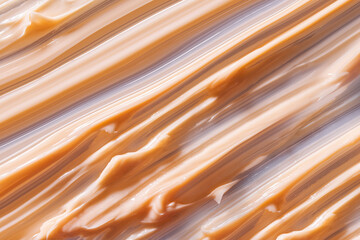 The decorative texture of orange plaster on the background of the wall is an artistic brushstroke. The texture of the cream. Close-up. Diagonal lines. High quality photo