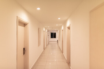 Corridor with rooms in the hotel