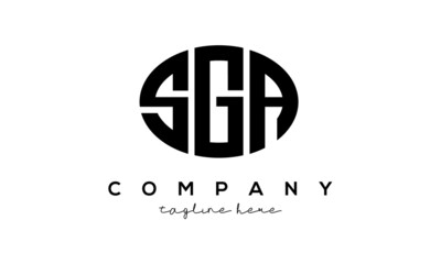 SGA three Letters creative circle logo design	