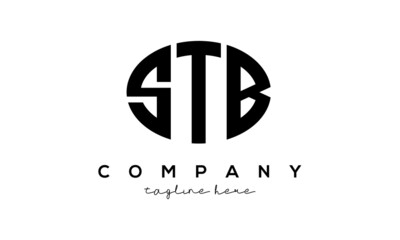 STB three Letters creative circle logo design	