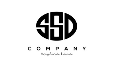 SSD three Letters creative circle logo design	