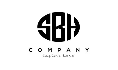 SBH three Letters creative circle logo design