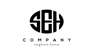 SEH three Letters creative circle logo design