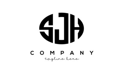 SJH three Letters creative circle logo design