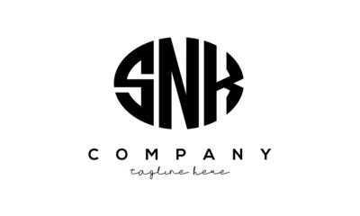 SNK three Letters creative circle logo design