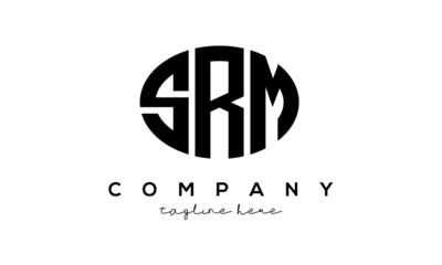 SRM three Letters creative circle logo design