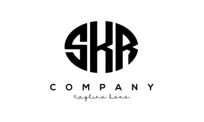 SKR three Letters creative circle logo design