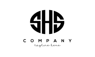 SHS three Letters creative circle logo design
