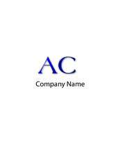 AC CA, A, C abstract logo letters monograms.