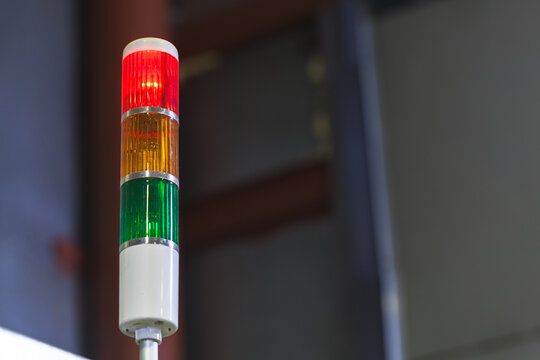 Working lights indicator of a cnc machine