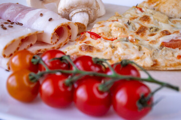 pizza and tomato
