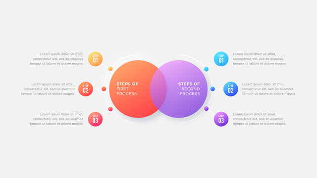 Six 6 Steps Options Circle Business Infographic Modern Design Template