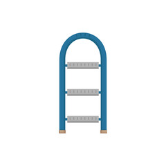 garden metal ladder in flat style