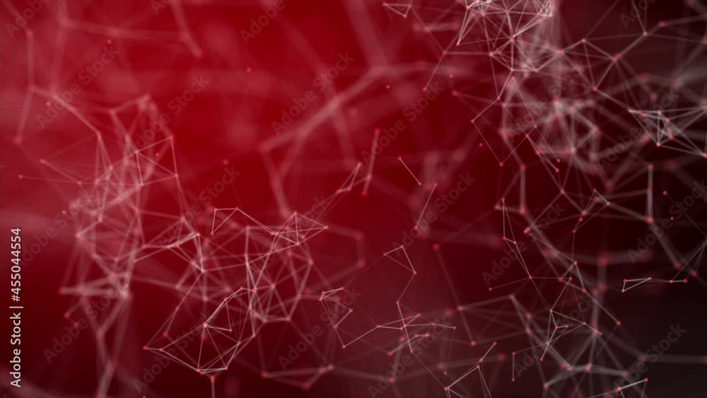 Poster technology digital connection dots and lines abstract background. 3d rendering animation 4k